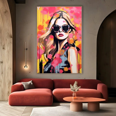 Quadro Stampa su Tela La musa colorata - CupidoDesign