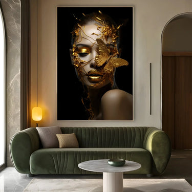 Quadro Stampa su Tela La Ninfa Dorata - CupidoDesign