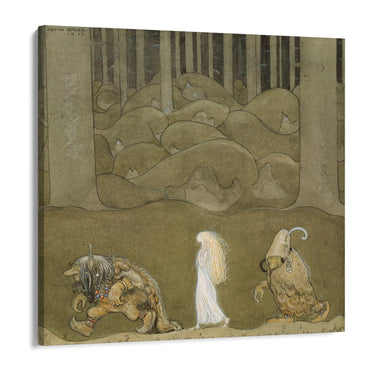 Quadro Stampa su Tela La Principessa e i Troll, John Bauer - CupidoDesign