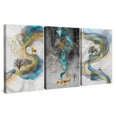 Quadro Stampa su Tela La quiete dopo la tempesta Set da 3 60x90cm - CupidoDesign