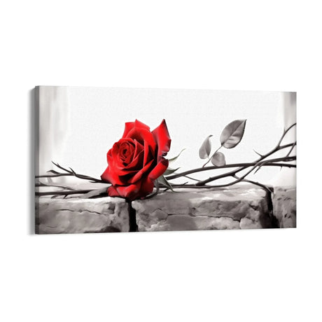 Quadro Stampa su Tela La rosa incantata - CupidoDesign