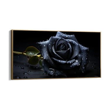 Quadro Stampa su Tela La Rosa Nera 50x100cm - CupidoDesign