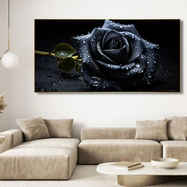 Quadro Stampa su Tela La Rosa Nera - CupidoDesign