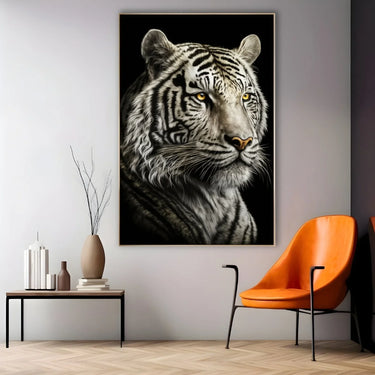 Quadro Stampa su Tela La Tigre Bianca - CupidoDesign
