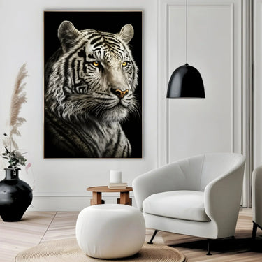 Quadro Stampa su Tela La Tigre Bianca - CupidoDesign