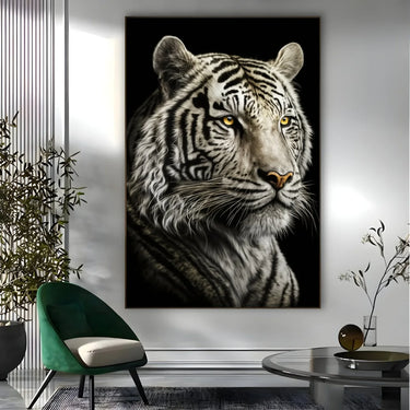 Quadro Stampa su Tela La Tigre Bianca - CupidoDesign