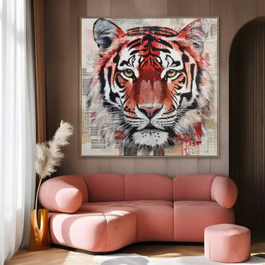 Quadro Stampa su Tela La tigre scarlatta - CupidoDesign