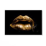 Spezielle goldene Lippen