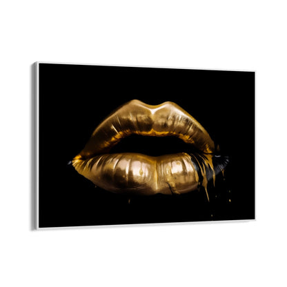 Spezielle goldene Lippen