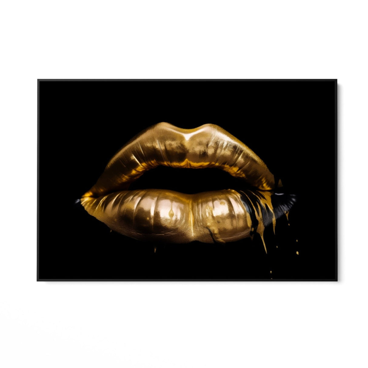 Spezielle goldene Lippen