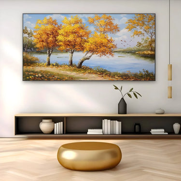 Quadro Stampa su Tela Lago d'oro - CupidoDesign