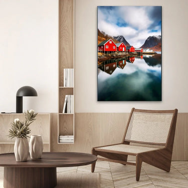 Quadro Stampa su Tela Lago scandinavo - CupidoDesign