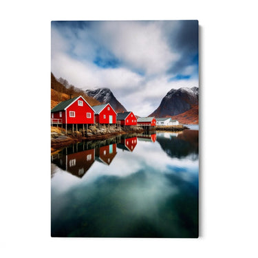 Quadro Stampa su Tela Lago scandinavo - CupidoDesign