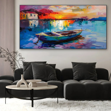 Quadro Stampa su Tela Laguna astratta - CupidoDesign