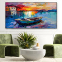 Quadro Stampa su Tela Laguna astratta - CupidoDesign