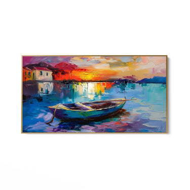 Quadro Stampa su Tela Laguna astratta - CupidoDesign