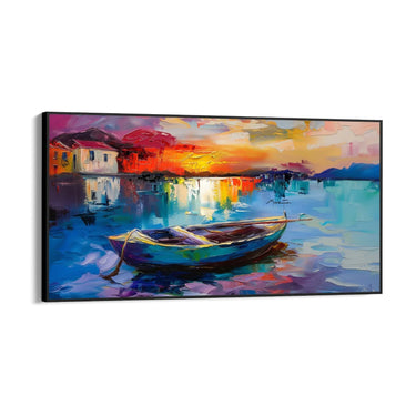 Quadro Stampa su Tela Laguna astratta - CupidoDesign