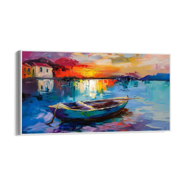 Quadro Stampa su Tela Laguna astratta - CupidoDesign