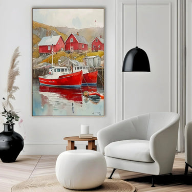 Quadro Stampa su Tela Laguna Nostalgica - CupidoDesign