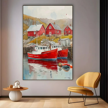 Quadro Stampa su Tela Laguna Nostalgica - CupidoDesign