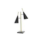 DKD Home Decor Lampe de Table 25W Noir Doré 220 V Moderne (38 x 16 x 64 cm)