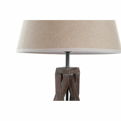 Lampada da tavolo DKD Home Decor Legno Cotone Marrone scuro (35 x 35 x 56 cm) - CupidoDesign