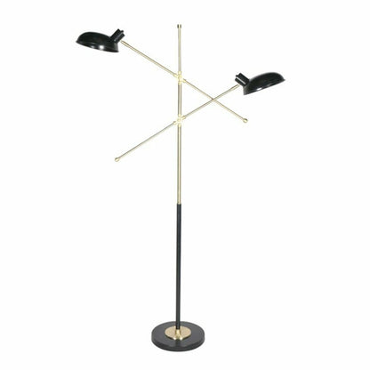 Lámpara de pie DKD Home Decor Metal dorado negro 50 W 220 V 120 x 30 x 174 cm