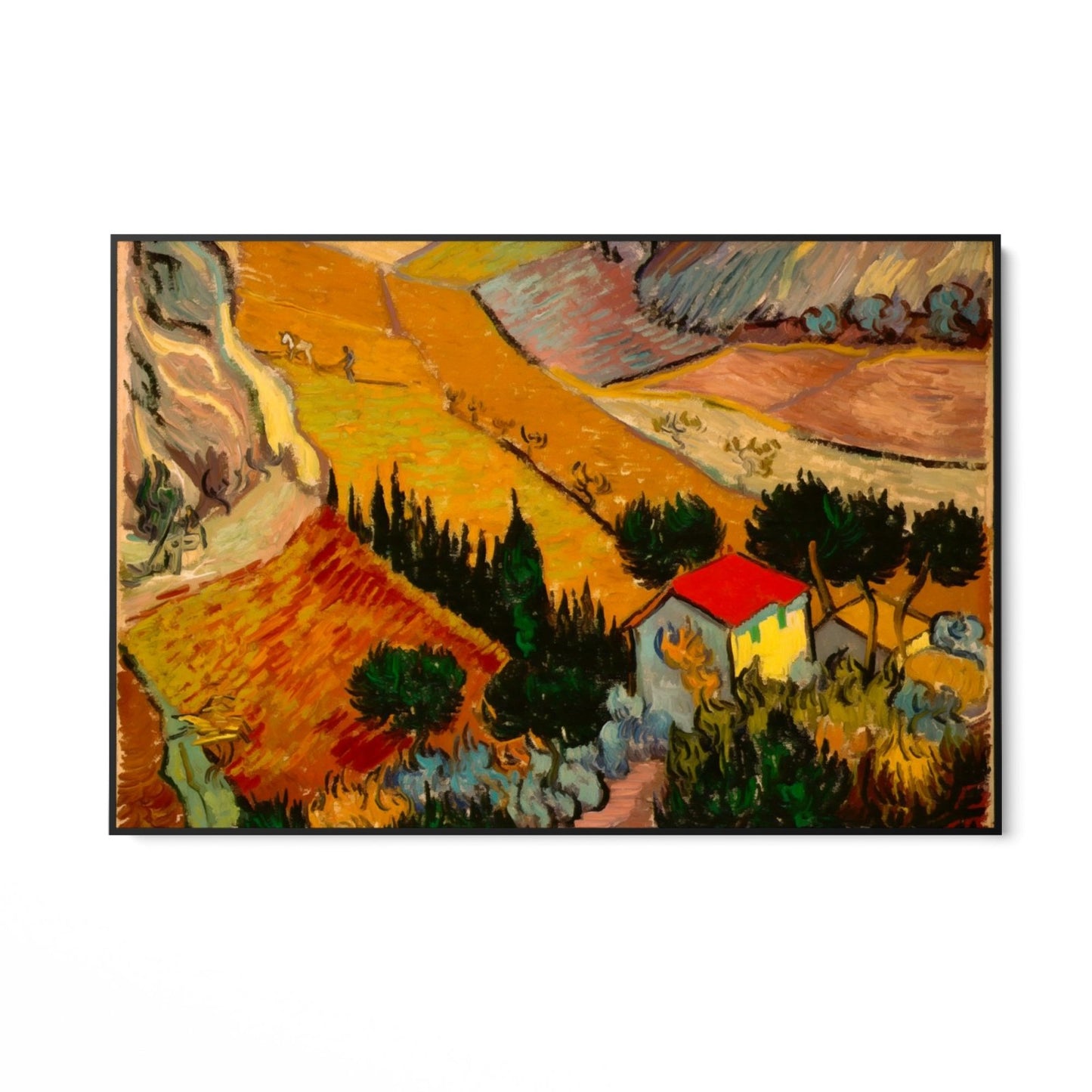 Krajina s domom a oráčom, Vincent Van Gogh