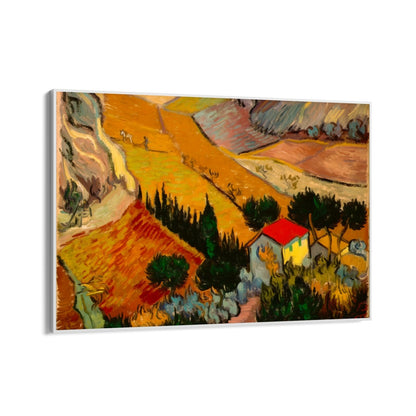 Landskap med hus och plöjare, Vincent Van Gogh