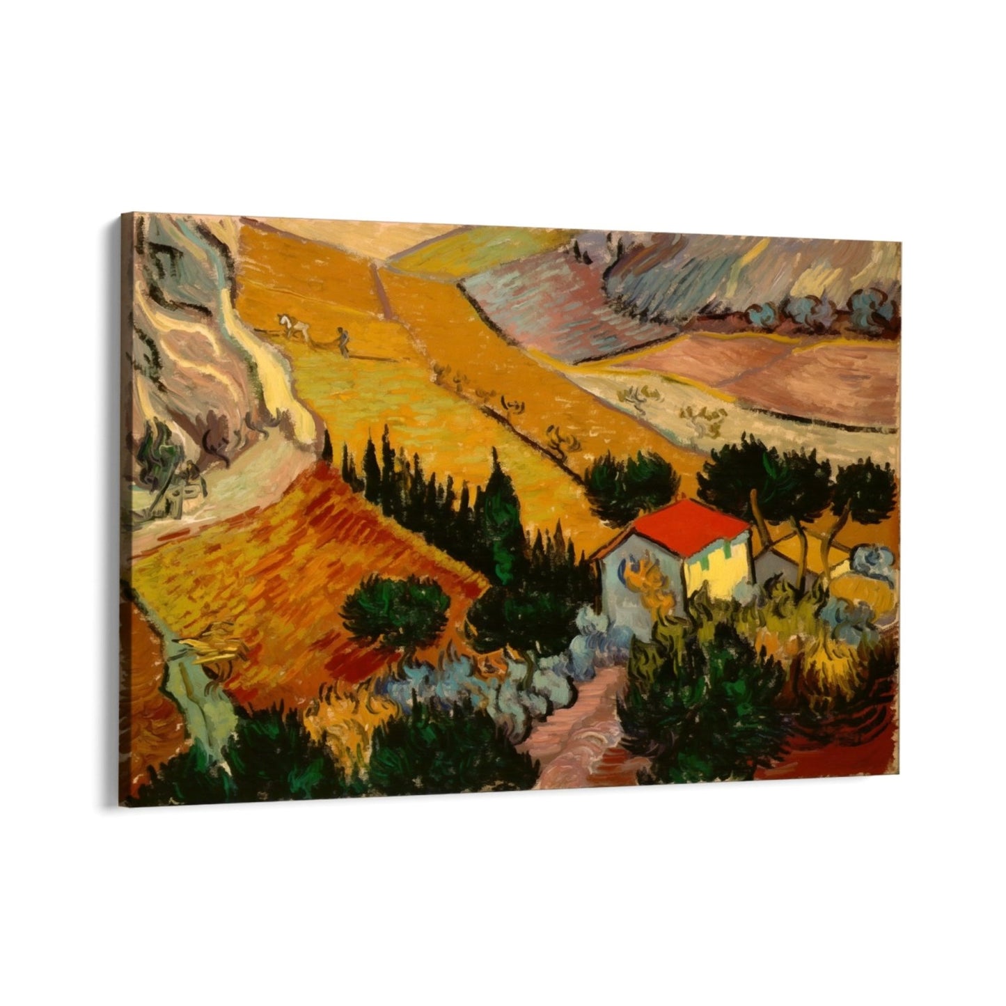 Landscape with House and Ploughman, Vincent Van Gogh