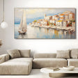 Quadro Stampa su Tela L'Attracco al Borgo Antico - CupidoDesign
