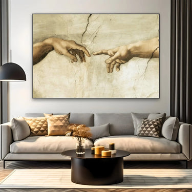 Quadro Stampa su Tela Le mani di Michelangelo - CupidoDesign