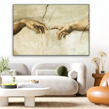 Quadro Stampa su Tela Le mani di Michelangelo - CupidoDesign