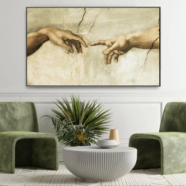 Quadro Stampa su Tela Le mani di Michelangelo - CupidoDesign