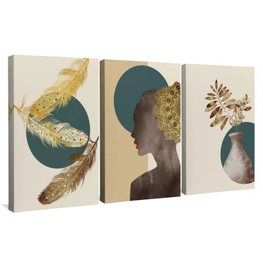 Quadro Stampa su Tela Leggerezza nell'essere Set da 3 40x60cm - CupidoDesign