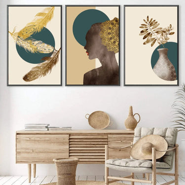 Quadro Stampa su Tela Leggerezza nell'essere Set da 3 40x60cm - CupidoDesign