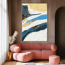 Quadro Stampa su Tela Lentiggini dorate 120x80cm Con cornice Nera - CupidoDesign