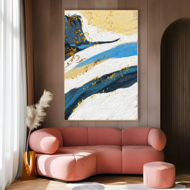 Quadro Stampa su Tela Lentiggini dorate 120x80cm Con cornice Nera - CupidoDesign