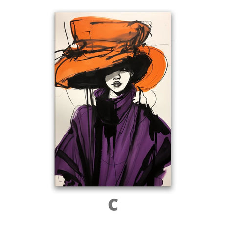 Quadro Stampa su Tela L'espressione della moda - CupidoDesign