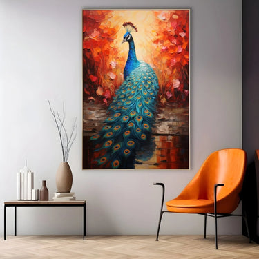 Quadro Stampa su Tela L'Incanto del Pavone - CupidoDesign