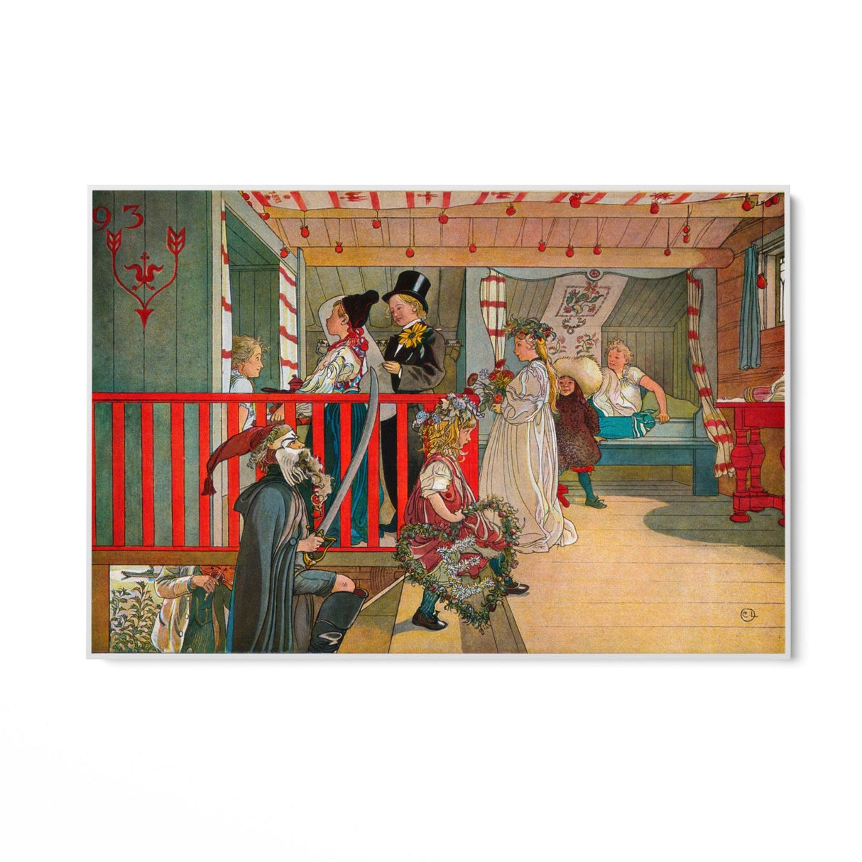 L'Onomastico nella Casa di Legno, Carl Larsson - CupidoDesign