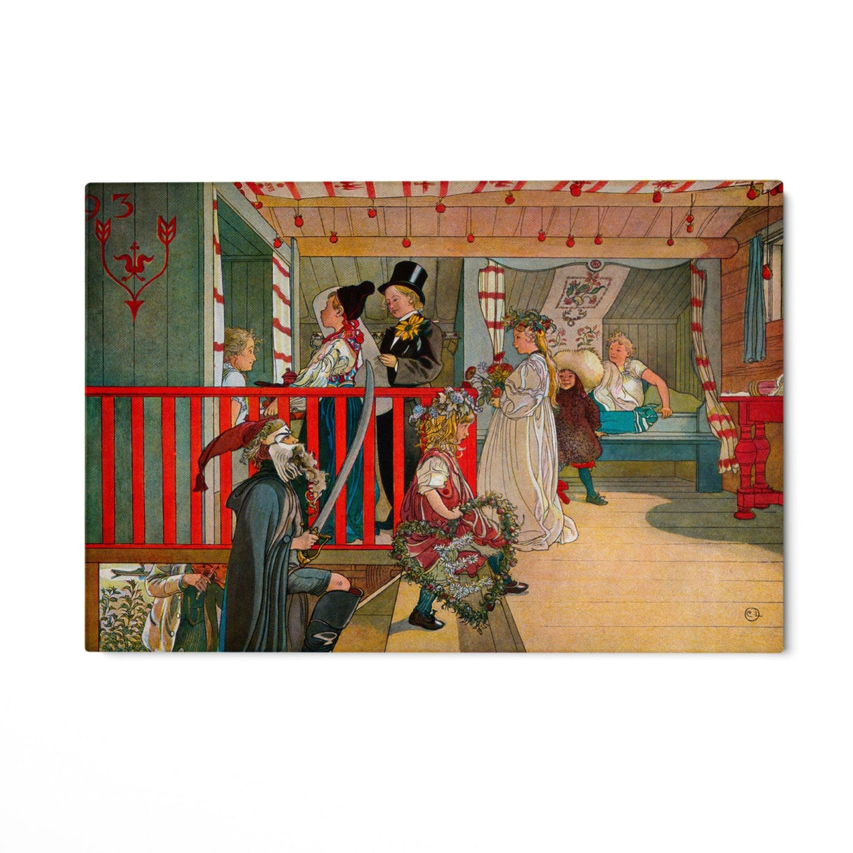 L'Onomastico nella Casa di Legno, Carl Larsson - CupidoDesign