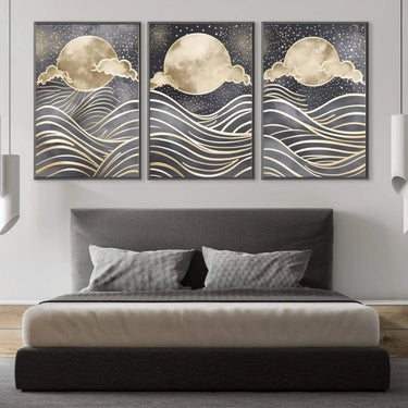 Quadro Stampa su Tela Luna sul mare - CupidoDesign