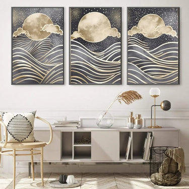 Quadro Stampa su Tela Luna sul mare - CupidoDesign