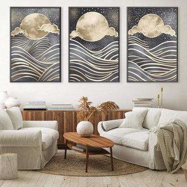 Quadro Stampa su Tela Luna sul mare - CupidoDesign