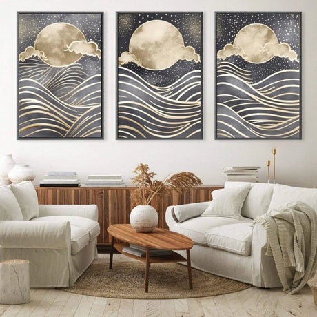 Quadro Stampa su Tela Luna sul mare - CupidoDesign