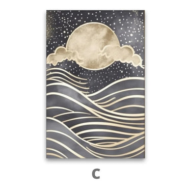 Quadro Stampa su Tela Luna sul mare - CupidoDesign