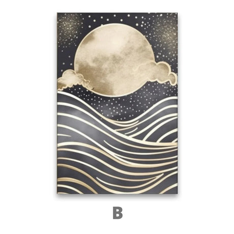 Quadro Stampa su Tela Luna sul mare - CupidoDesign