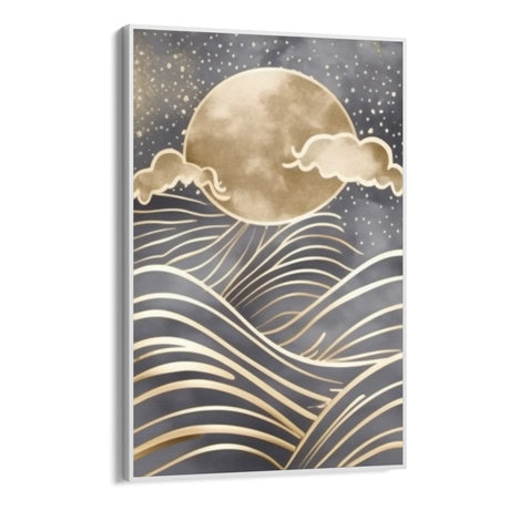 Quadro Stampa su Tela Luna sul mare - CupidoDesign
