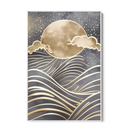Quadro Stampa su Tela Luna sul mare - CupidoDesign